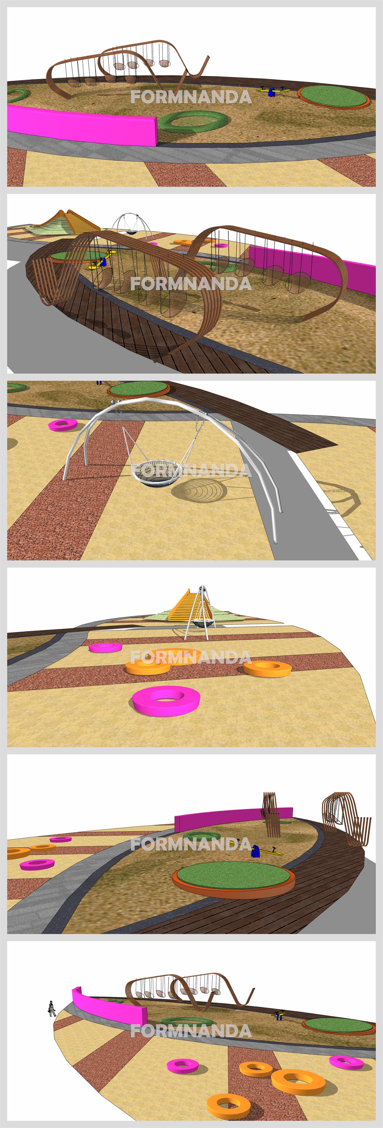 단순한 공원광장 Sketchup 샘플 디자인 상세보기