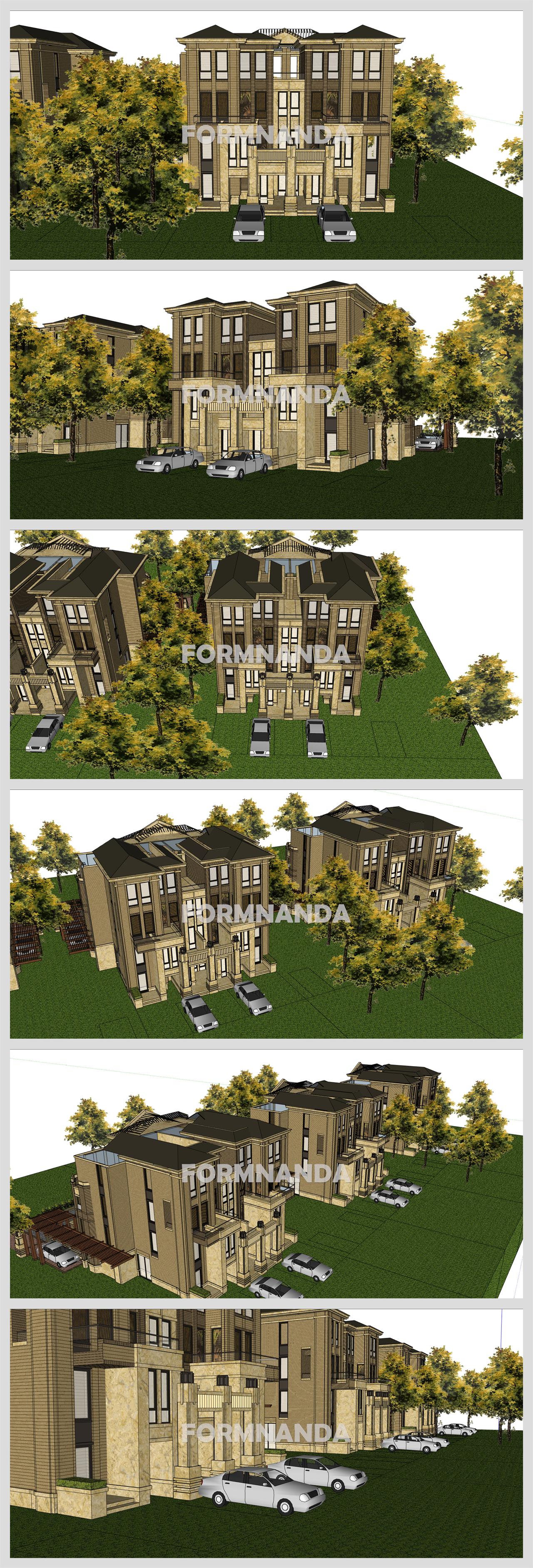 깔끔한 별장주택 꾸미기 Sketchup 샘플 만들기 상세보기