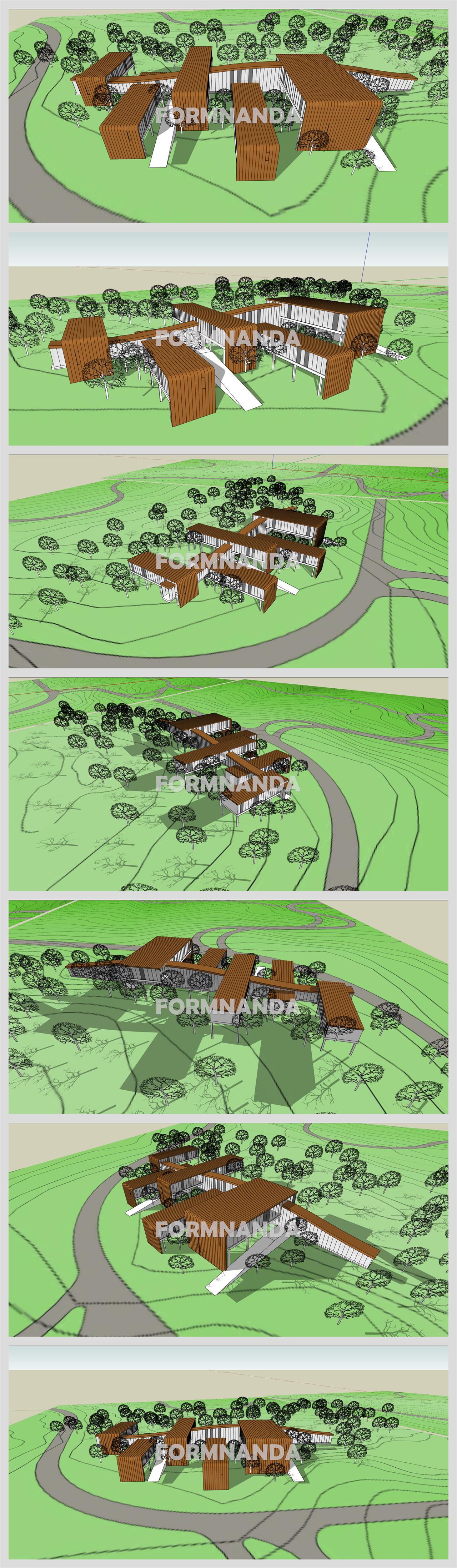 단정한 문화시설 디자인 Sketchup 모델 디자인 상세보기